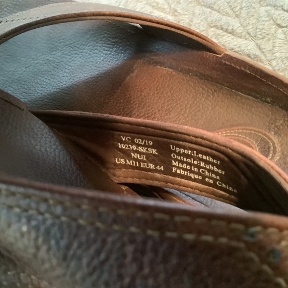 Olukai Nui Men’s Flip Flops Size 11 Brown Leather - Picture 6 of 6